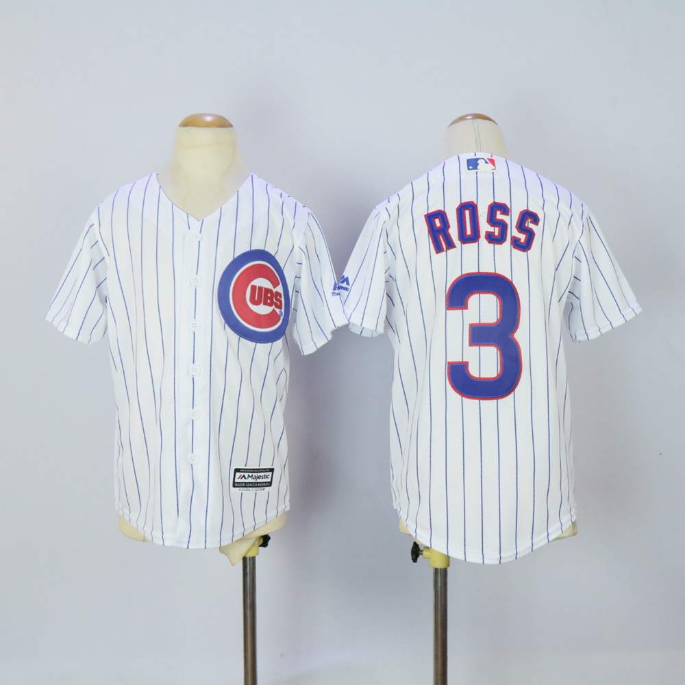 Youth Chicago Cubs #3 Ross White MLB Jerseys